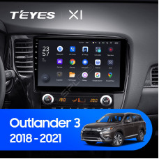 Teyes X1 2+32Gb Wi-Fi Mitsubishi Outlander 3 III GF0W GF0W GG0W 2018 - 2021 10" Штатная магнитола