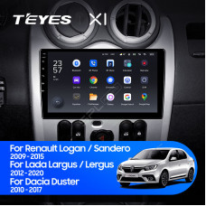 Teyes X1 2+32Gb Wi-Fi Renault Logan 1 Sandero Lada Lergus largus Dacia 2010-2015 9" Штатная магнитола