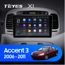 Teyes X1 2+32Gb Wi-Fi Hyundai Accent 3 2006-2011 9" Штатная магнитола