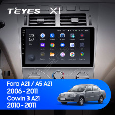 Teyes X1 2+32Gb Wi-Fi Chery A5 A21 2006-2010 Cowin 3 A21 2010-2011 Vortex Estina 2008-2012 9" Штатная магнитола