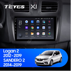 Teyes X1 2+32Gb Wi-Fi Renault Logan 2 2012-2019 Sandero 2 2014-2019 9" Штатная магнитола