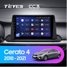 Teyes CC3 Kia Cerato 4 (1 Din) 2018-2020 9" Штатная магнитола