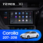 Teyes X1 2+32Gb Toyota Corolla 11 2017-2018 9" Штатная магнитола