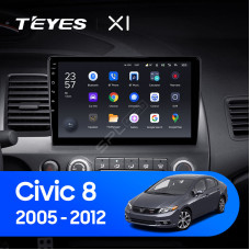 Teyes X1 2+32Gb Wi-Fi Honda Civic 8 FK FN FD 2005-2012 10" Штатная магнитола
