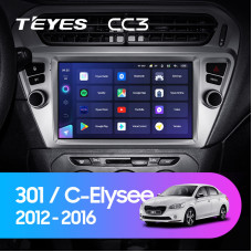 Teyes CC3 Peugeot 301 For Citroen C-Elysee CElysee (1 Din) 2012-2016 9" Штатная магнитола