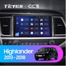 Teyes CC3 Toyota Highlander 3 XU50 2013-2018 10" Штатная магнитола