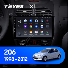 Teyes X1 2+32Gb Wi-Fi Peugeot 206 1998-2012 9" Штатная магнитола