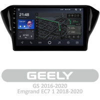 AMS T1010 Geely GS 2016-2020 Emgrand EC7 1 2018-2020 10" Штатная магнитола
