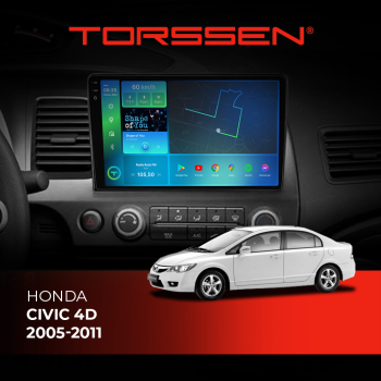 Штатна магнітола Torssen 2K Honda Civic 4D 2005-2011 FL10 4+64Gb 4G Carplay DSP Штатна магнітола Torssen 2K Honda Civic 4D 2005-2011 FL10 4+64Gb 4G Carplay DSP