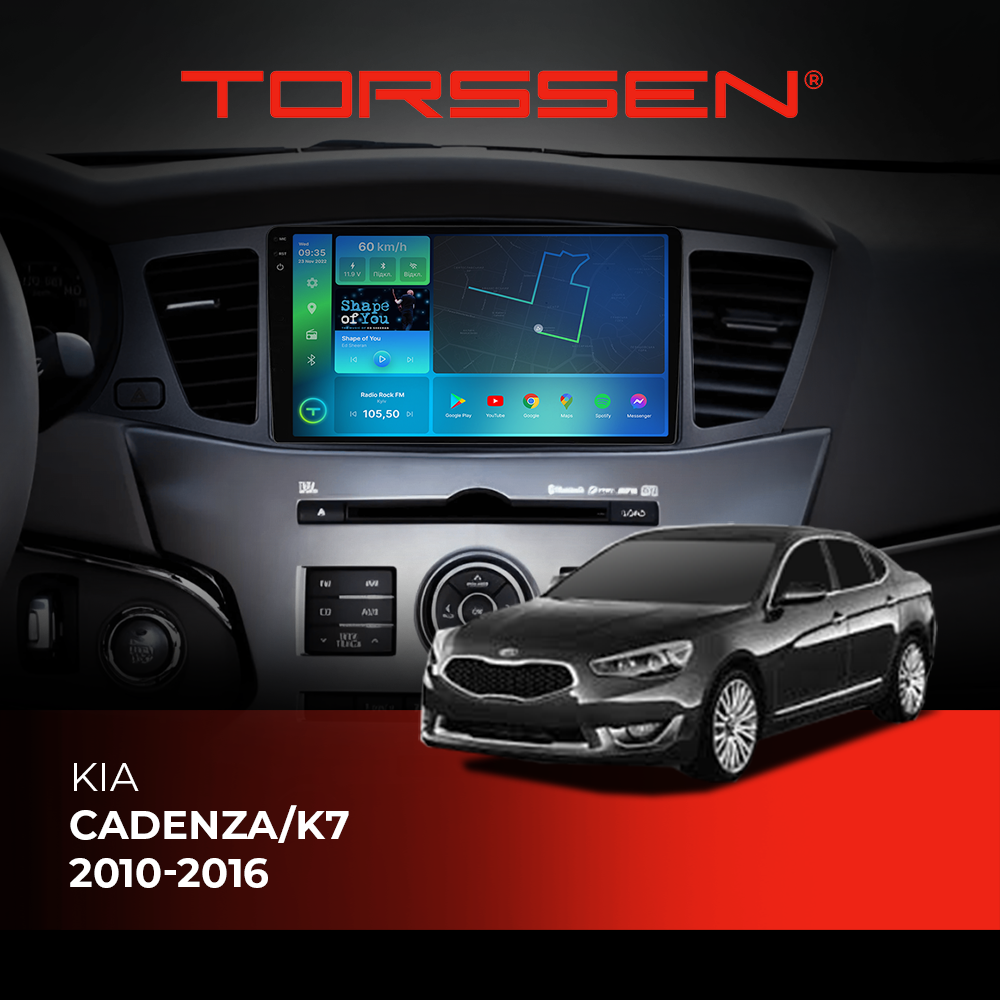 Штатна магнітола Torssen 2K Kia Cadenza/K7 2010-2016 F96128 4G Carplay DSP