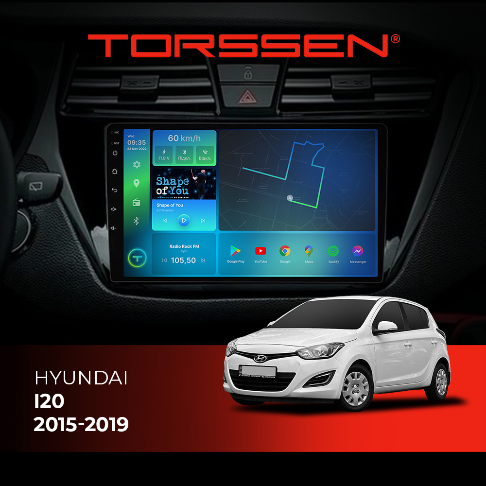 Штатная магнитола Torssen Hyundai I20 15-19 FL9 4+64Gb 4G Carplay DSP