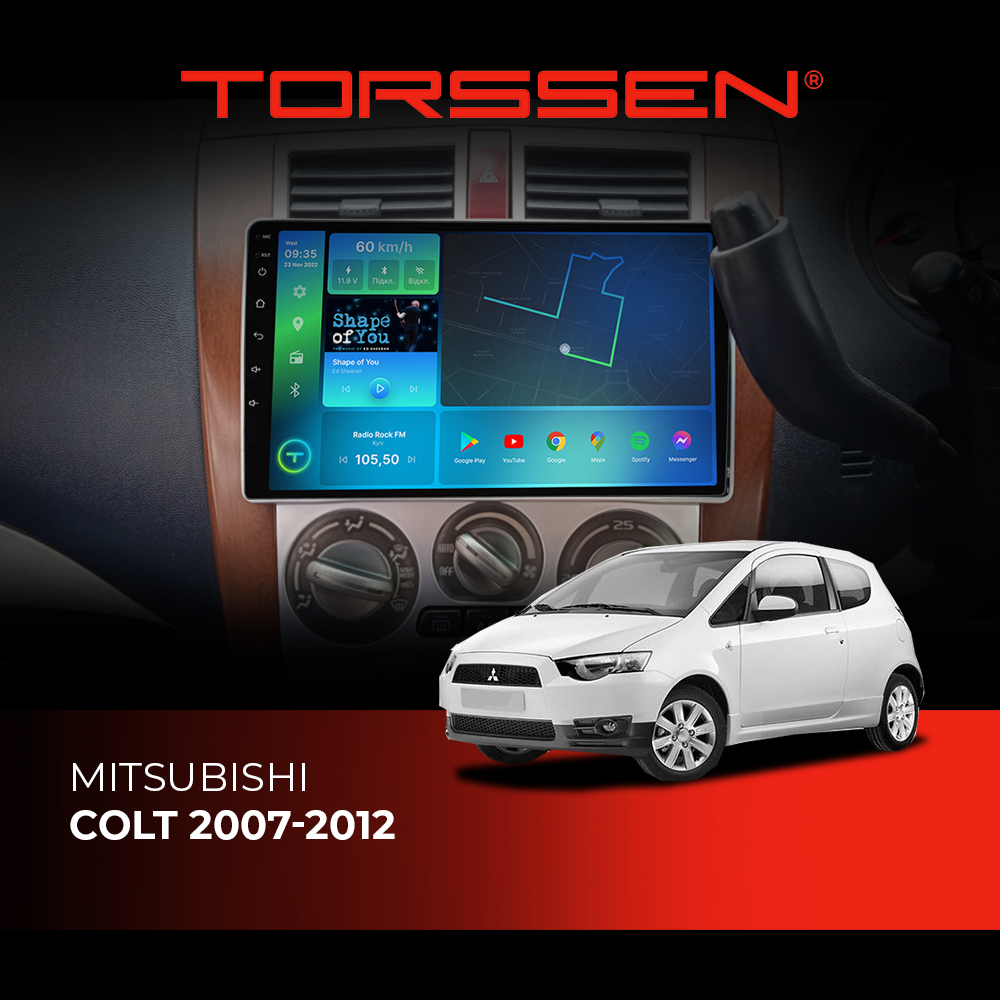 Штатная магнитола Torssen Mitsubishi Colt 2007-2012 F9464 4G Carplay DSP