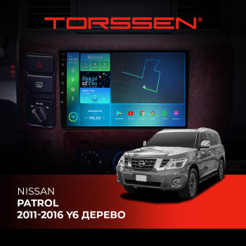 Штатная магнитола Torssen Nissan Patrol 11-16 Y6 дерево FL9 4+64Gb 4G Carplay DSP Штатная магнитола Torssen Nissan Patrol 11-16 Y6 дерево FL9 4+64Gb 4G Carplay DSP