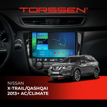 Штатная магнитола Torssen Nissan Xtrail/Qashqai 2013+ AC/Climate  F108256 4G Carplay