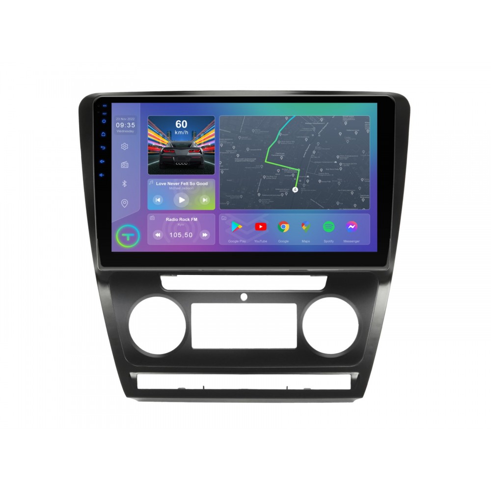 Штатная магнитола Torssen Skoda Octavia A5 08-13 black F108256 4G Carplay