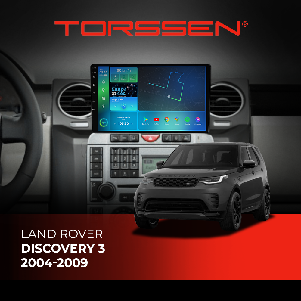 Штатная магнитола Torssen Land Rover Discovery 3 04-09 FL9 4+64Gb 4G Carplay DSP