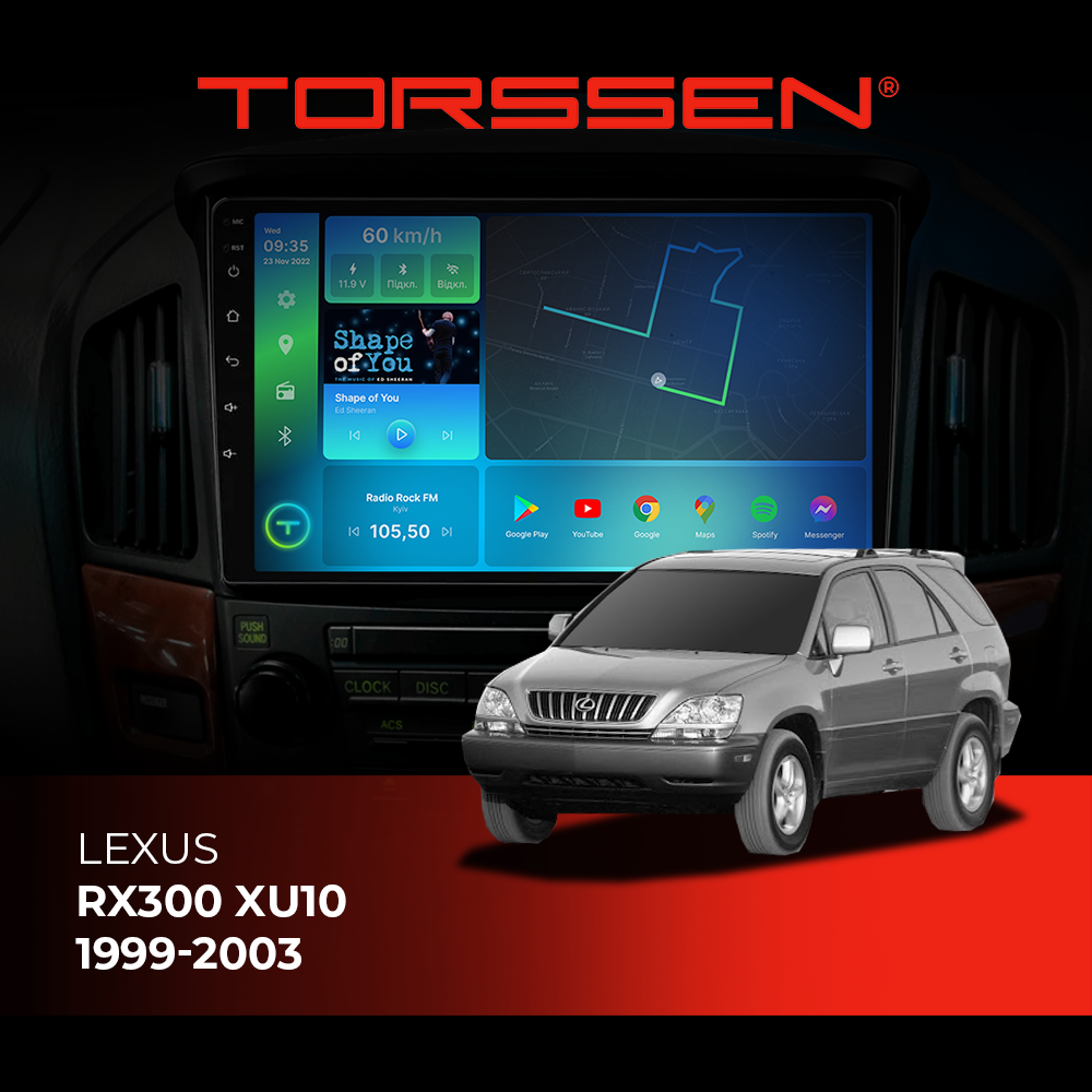 Штатная магнитола Torssen Lexus RX300 XU10 1999-2003 F9232 4G Carplay DSP