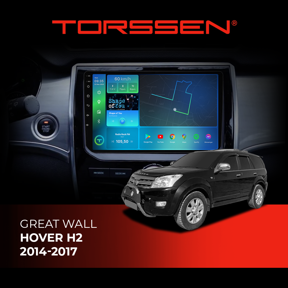 Штатная магнитола Torssen Great Wall Hover H2 2014-2017 NF9 Carplay