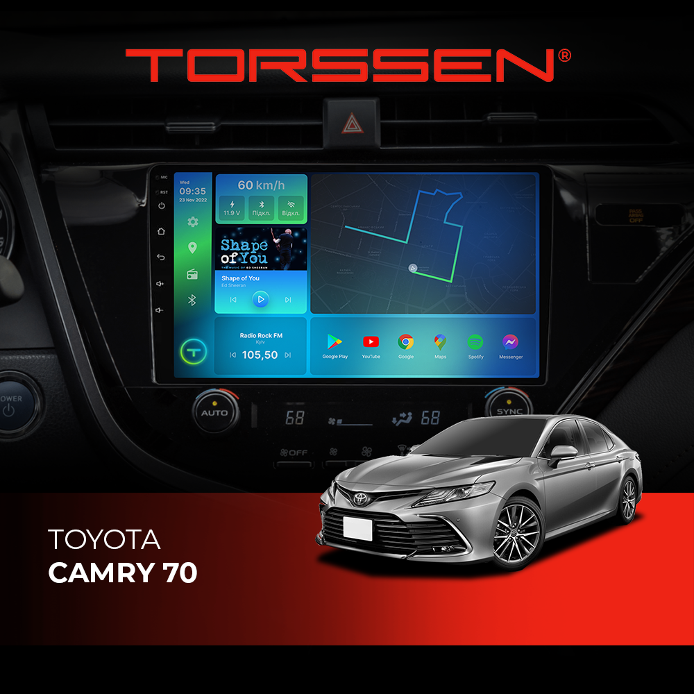 Штатная магнитола Torssen Toyota Camry 70 NF10 Carplay