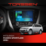 Штатная магнитола Torssen 2K Mitsubishi Pajero Sport/L200 2016+ FL9 4+64Gb 4G Carplay DSP