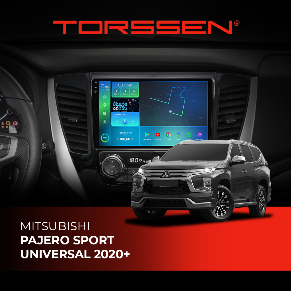 Штатная магнитола Torssen 2K Mitsubishi Pajero Sport universal 2020+ F10464 4G Carplay DSP