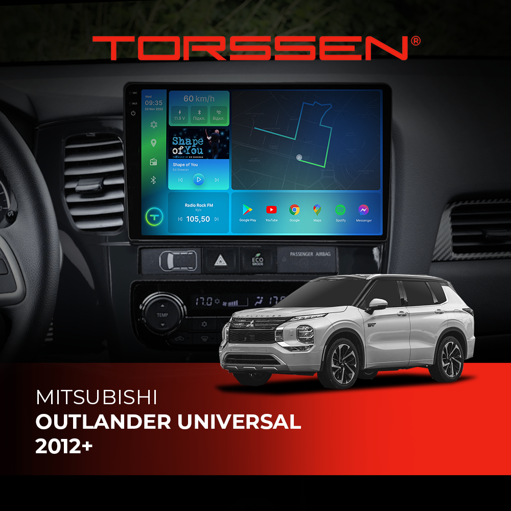 Штатная магнитола Torssen 2K Mitsubishi Outlander universal 2012+ F96128 4G Carplay DSP
