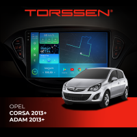 Штатна магнітола Torssen 2K Opel Corsa 13+/Adam 13+ F9464 4G Carplay DSP