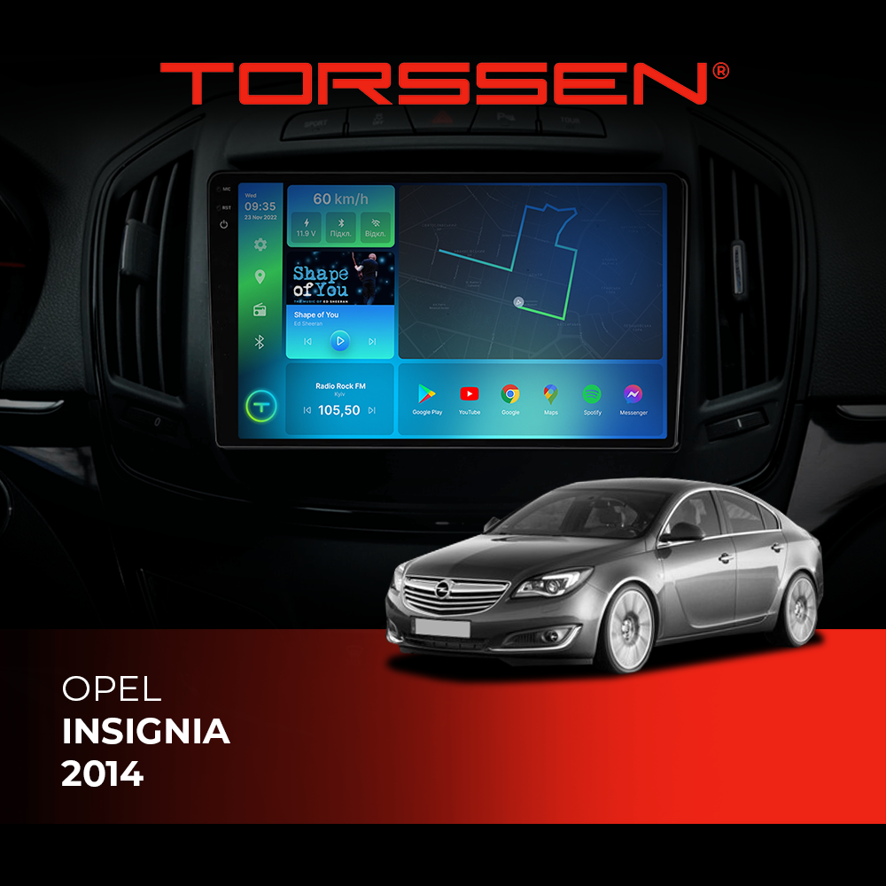 Штатная магнитола Torssen 2K Opel Insignia 2014 FL9 4+64Gb 4G Carplay DSP