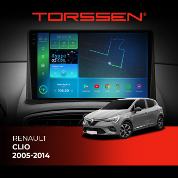 Штатная магнитола Torssen 2K Renault Clio 05-14 F9464 4G Carplay DSP Штатная магнитола Torssen 2K Renault Clio 05-14 F9464 4G Carplay DSP