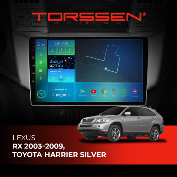 Штатная магнитола Torssen Lexus RX 03-09, Toyota Harrier Silver F9332 4G Carplay DSP Штатная магнитола Torssen Lexus RX 03-09, Toyota Harrier Silver F9332 4G Carplay DSP