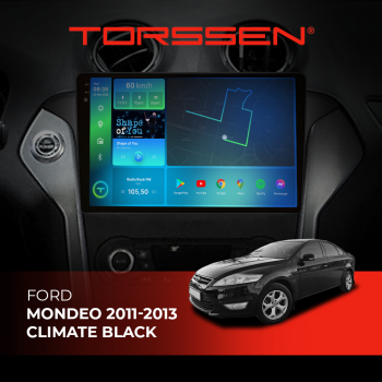 Штатная магнитола Torssen 2K Ford Mondeo 11-13 climate black F10464 4G Carplay DSP