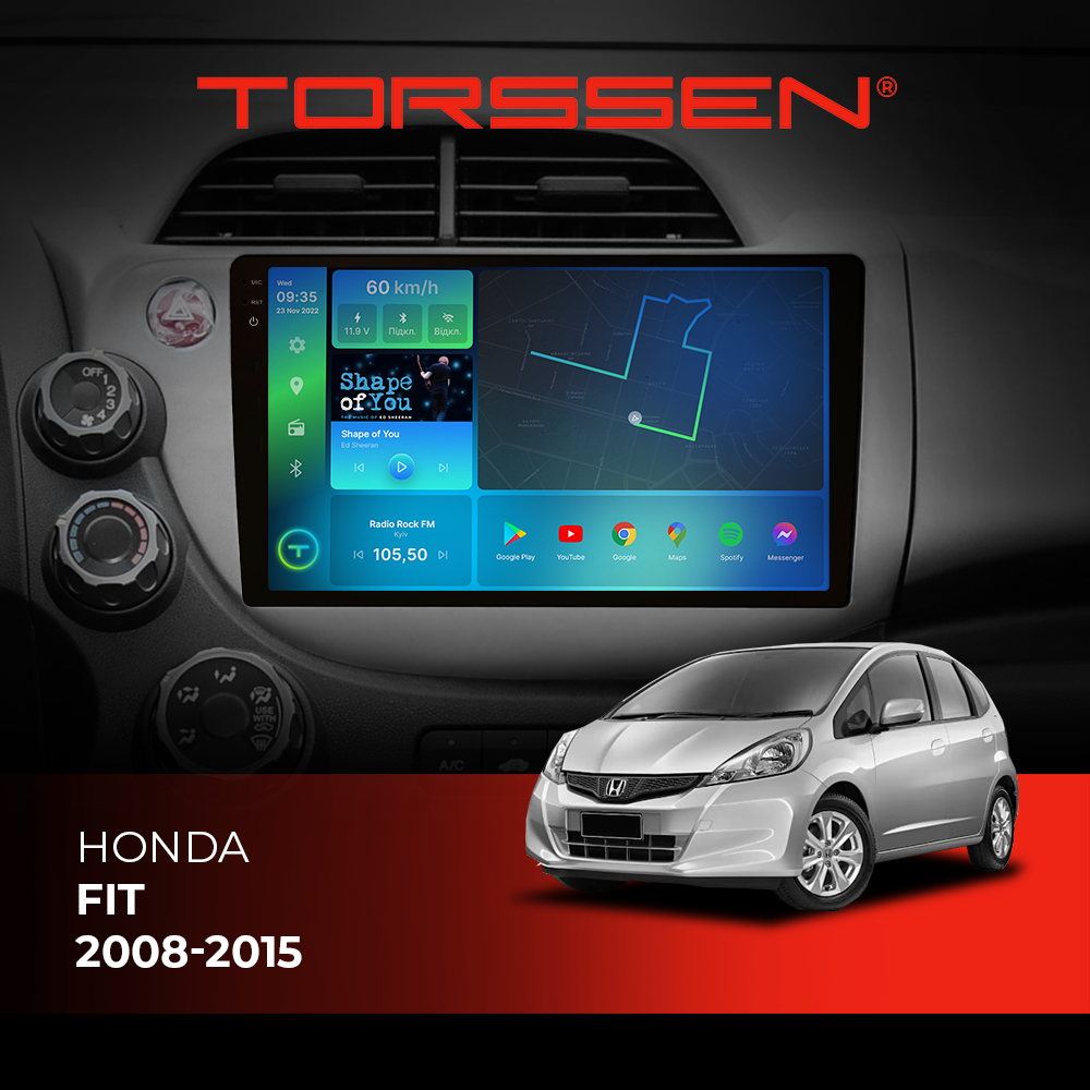 Штатная магнитола Torssen 2K Honda Fit 2008-2015 F96128 4G Carplay DSP