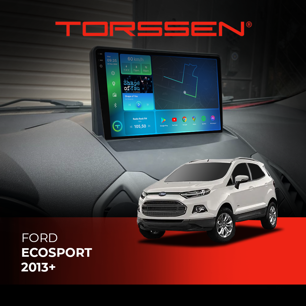 Штатна магнітола Torssen 2K Ford Ecosport 2013+ F9464 4G Carplay DSP