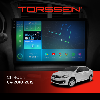Штатная магнитола Torssen 2K Citroen C4 10-15 F10464 4G Carplay DSP