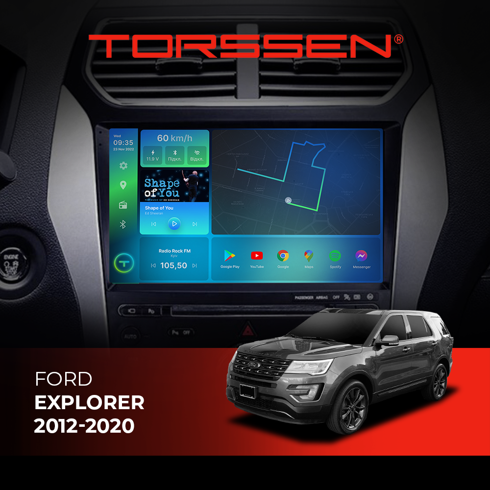 Штатна магнітола Torssen 2K Ford Explorer 2012-2020 F106128 4G Carplay DSP