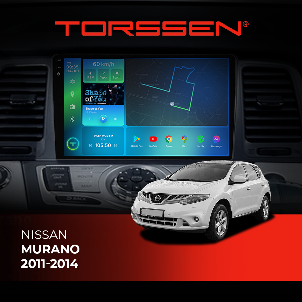 Штатная магнитола Torssen 2K DTS Nissan Murano 11-14 F9432 4G Carplay DSP