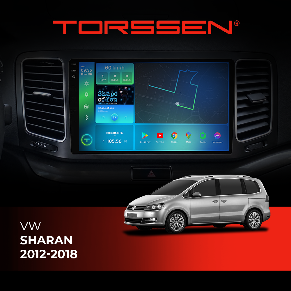 Штатная магнитола Torssen 2K DTS VW Sharan 12-18 F9432 4G Carplay DSP