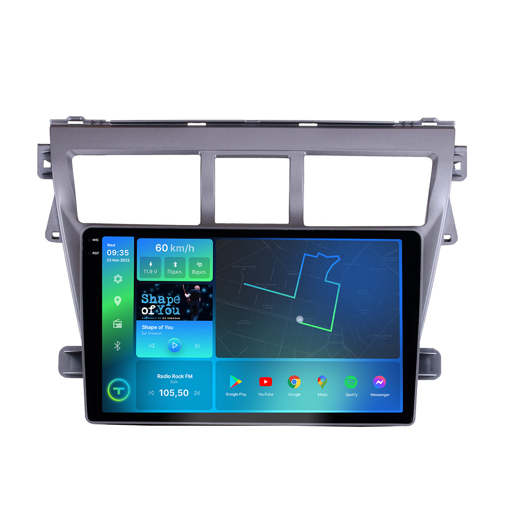 Штатная магнитола Torssen 2K DTS Toyota Yaris 06-12 / Vios 06-12 silver F9432 4G Carplay DSP