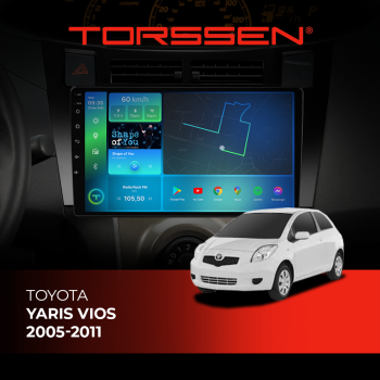 Штатная магнитола Torssen Toyota Yaris Vios 05-11 black F9332 4G Carplay DSP