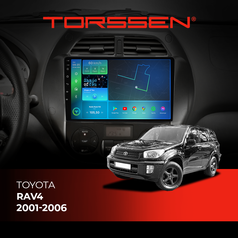 Штатная магнитола Torssen Toyota Rav4 2001-2006 F9332 4G Carplay DSP