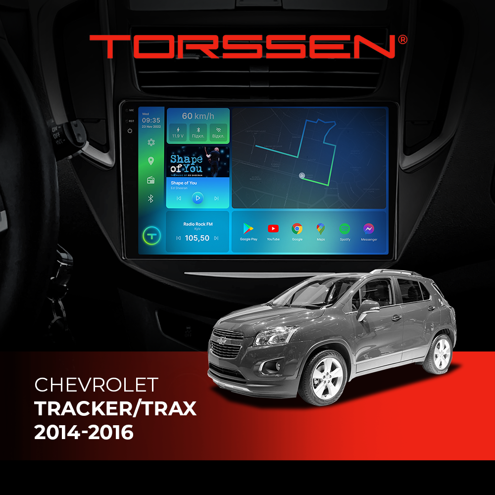 Штатная магнитола Torssen 2K Chevrolet Tracker/Trax 14-16 F9332 4G Carplay DSP