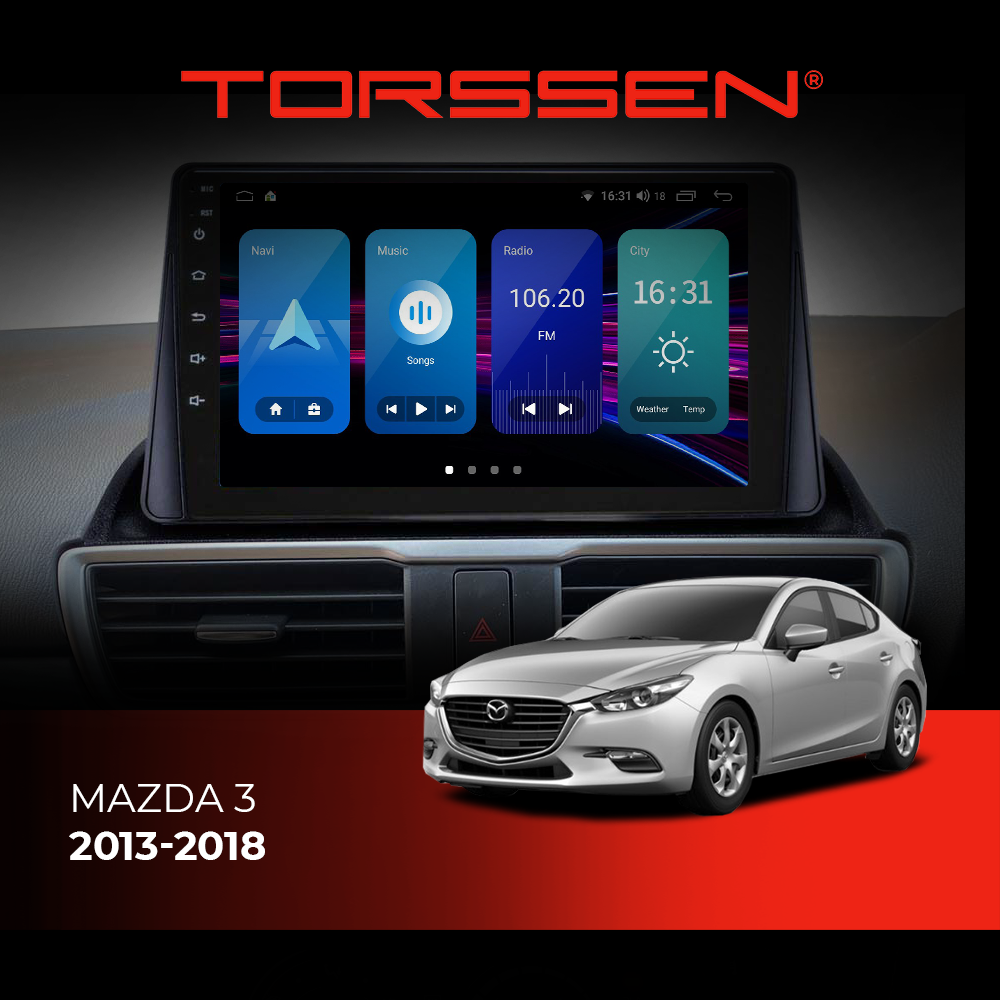 Штатная магнитола Torssen Mazda 3 13-18 F9116