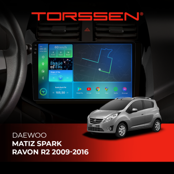 Штатная магнитола Torssen 2K Chevrolet Matiz / Spark / Ravon R2 2009-2016 F9464 4G Carplay DSP