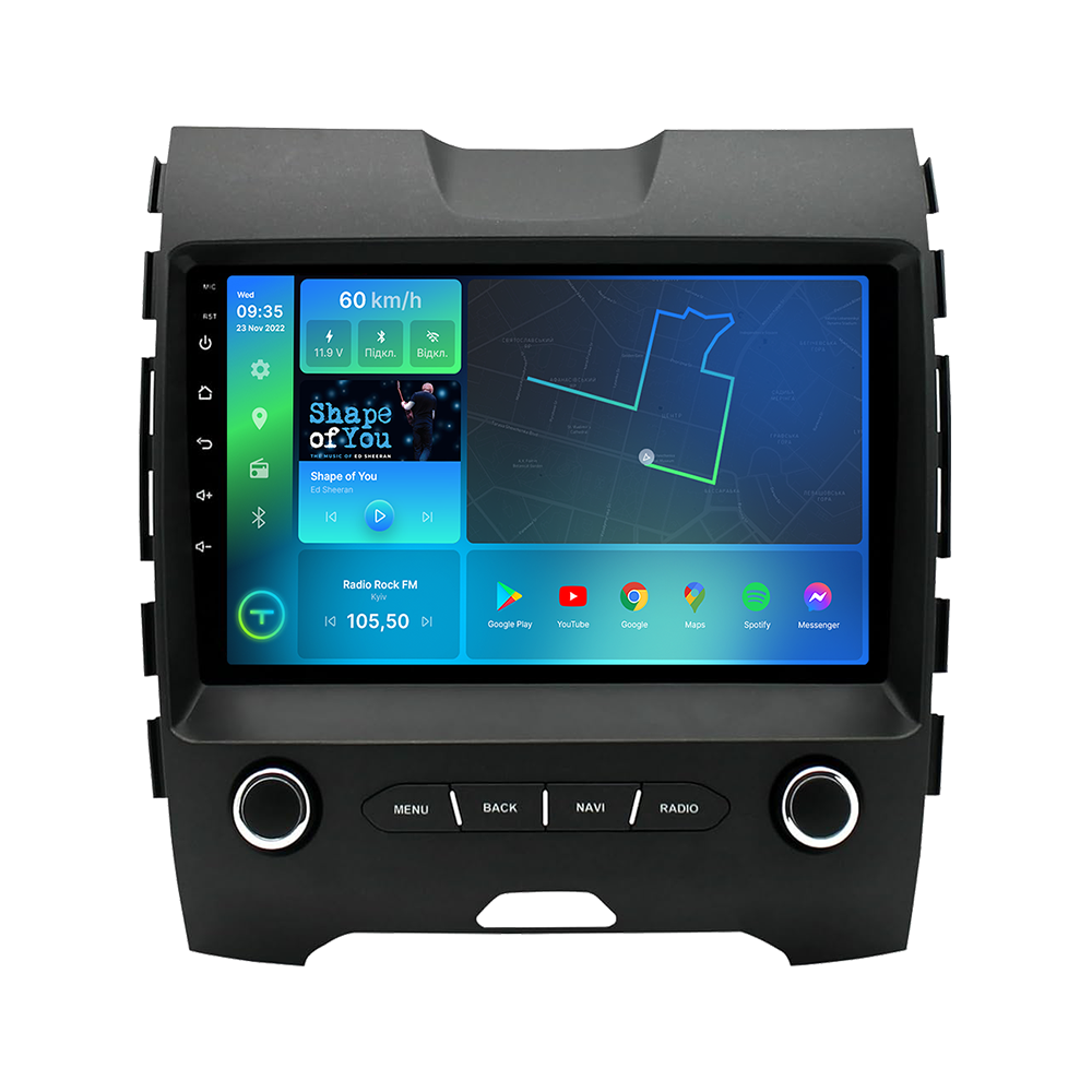 Штатная магнитола Torssen Ford Edge 2015-2018 knob F98256 4G Carplay DSP