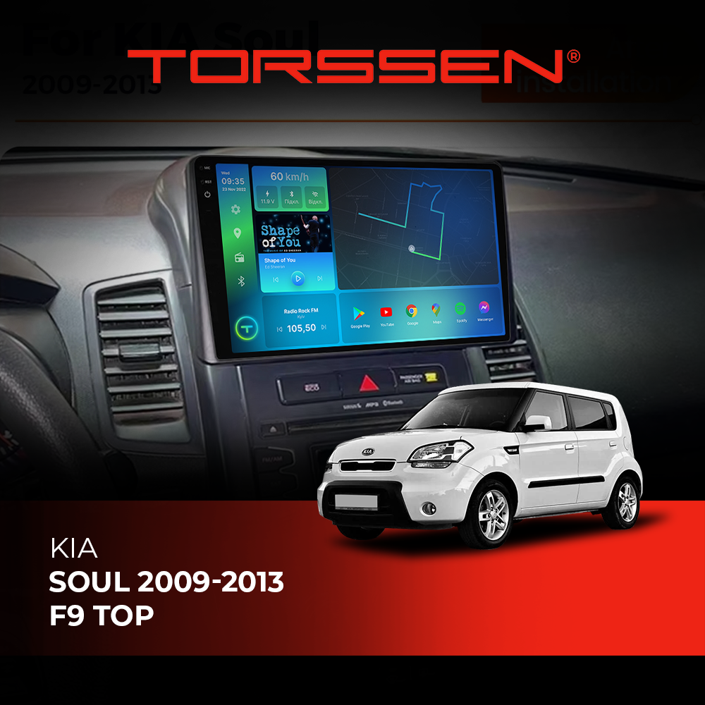 Штатная магнитола Torssen Kia Soul 2009-2013 TOP F98256 4G Carplay DSP