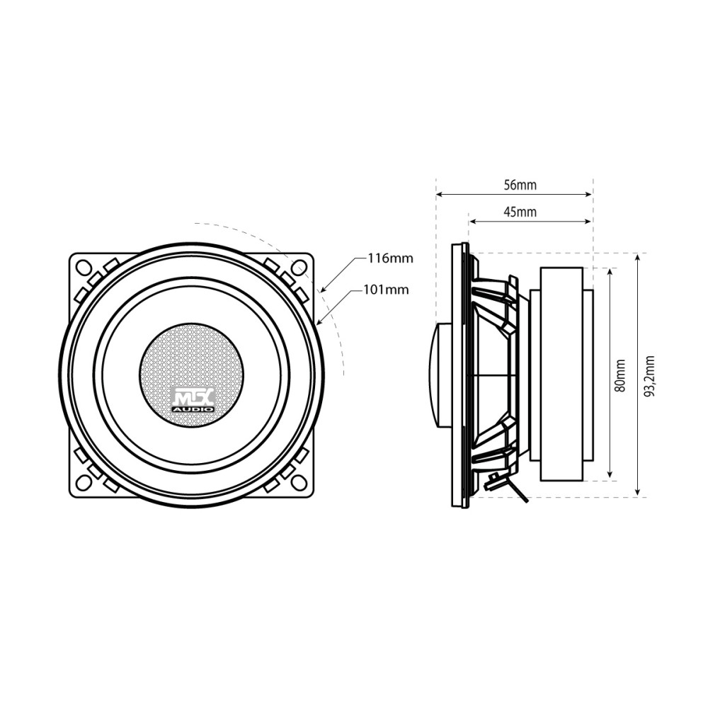 Коаксиальная акустика MTX TX240C