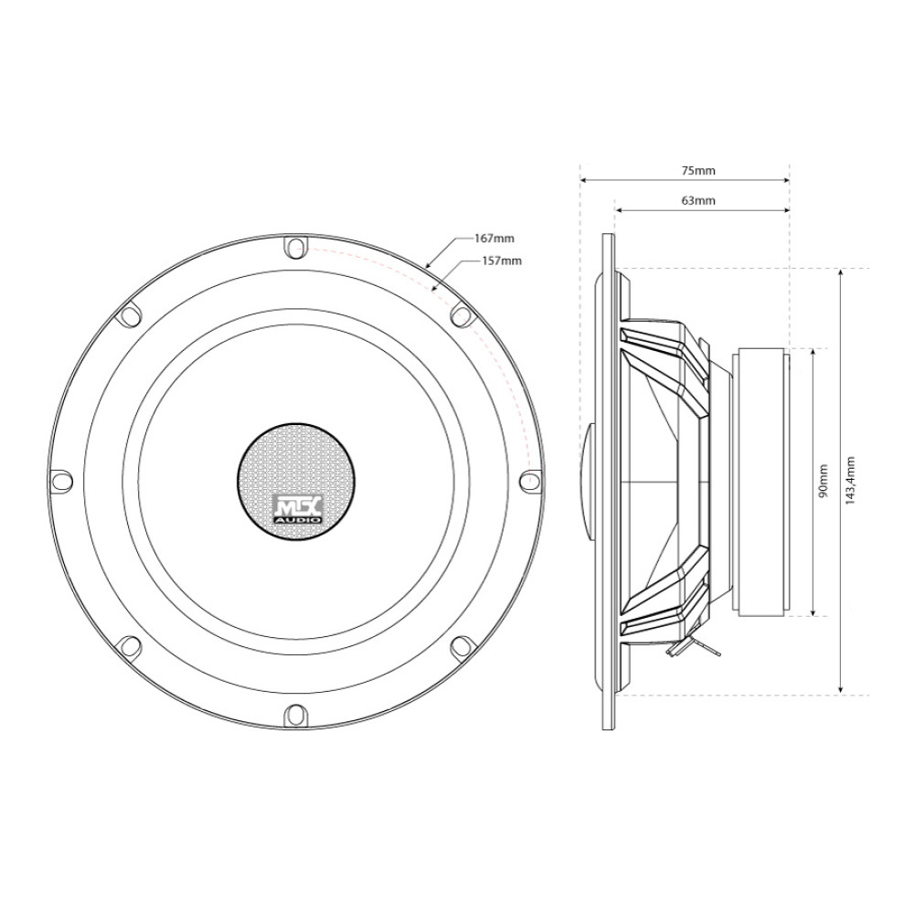 Коаксиальная акустика MTX TX465C