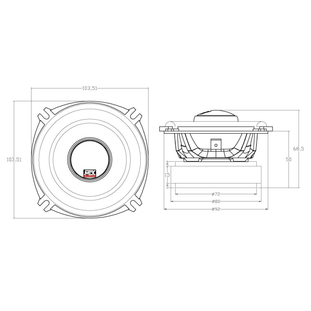 Коаксиальная акустика MTX TX640C