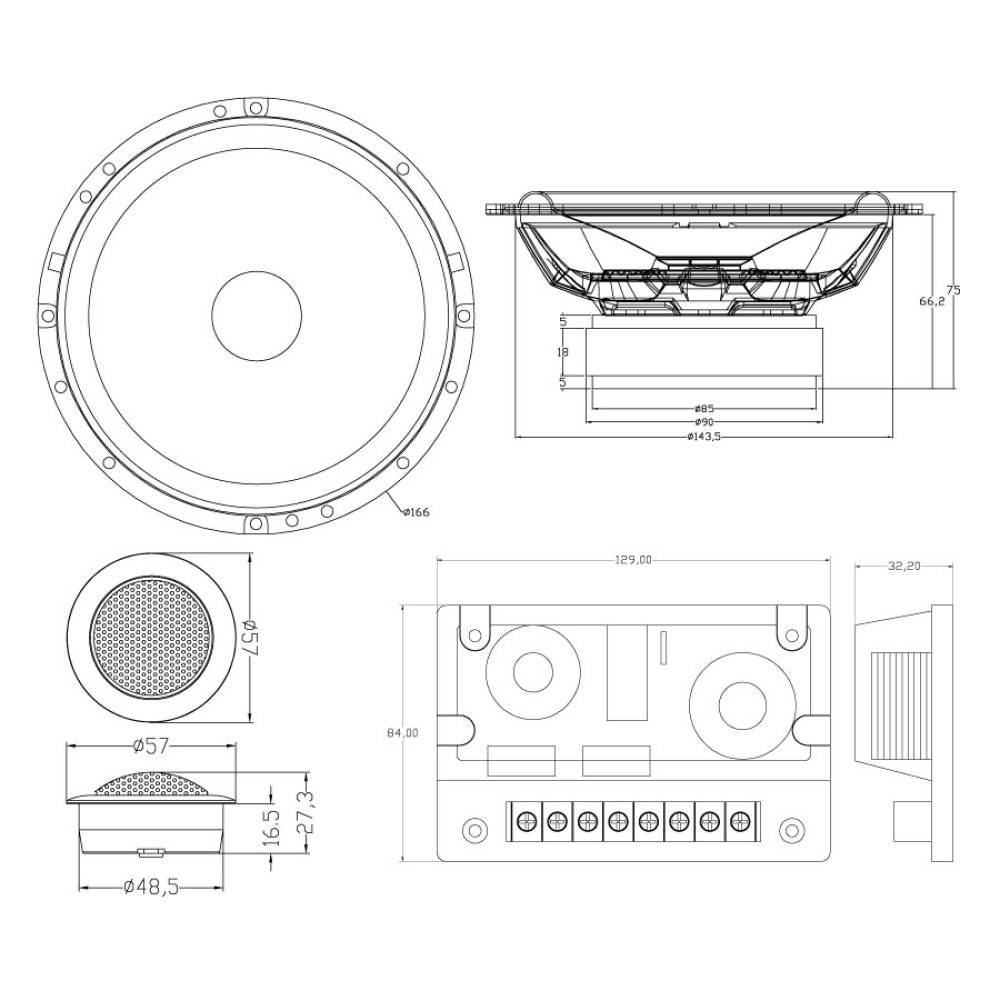 Компонентна акустика MTX TX665S