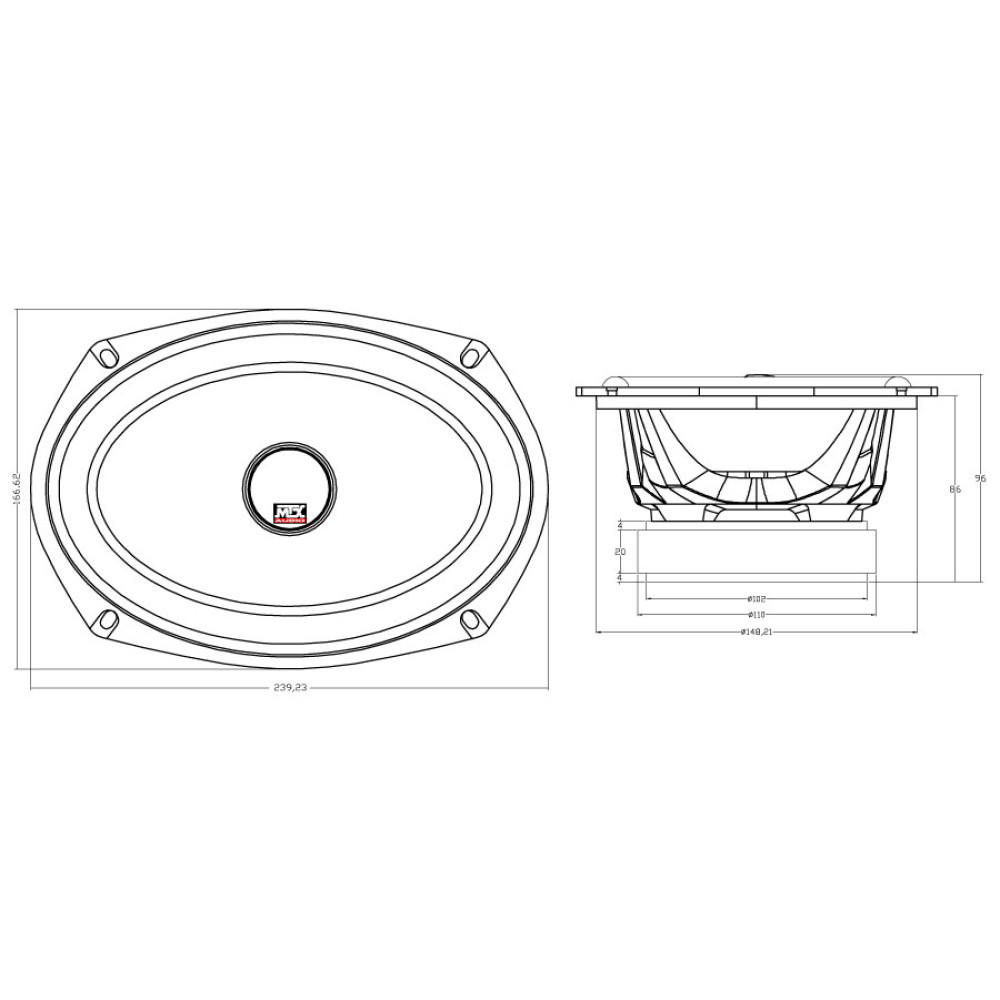 Коаксиальная акустика MTX TX669C